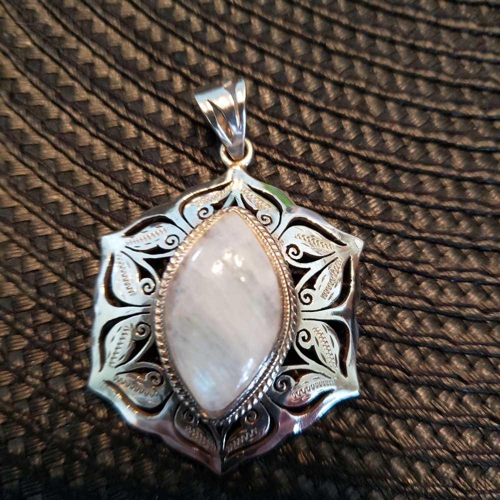Antique moonstone pendant